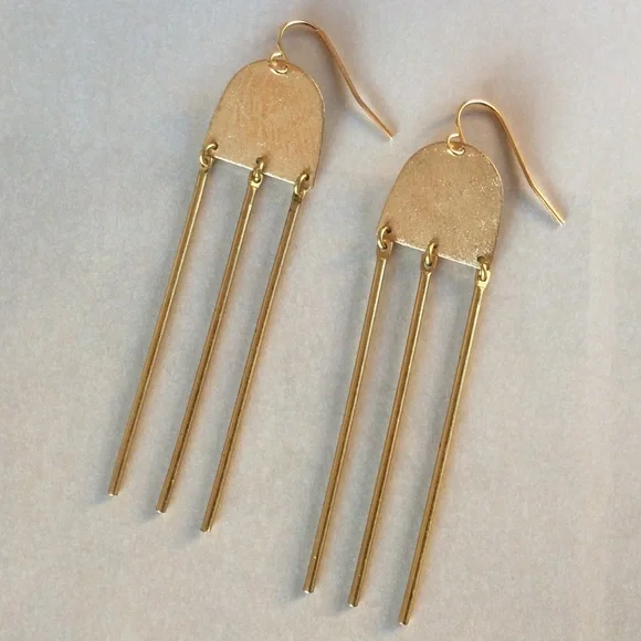 NEW Gold Finished Earrings - Picture 1 of 6